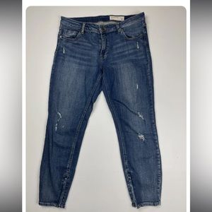Pistola Ankle Zip Skinny Jeans Size 29High Rise Stretch Distressed Denim…